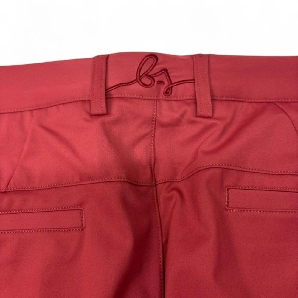 Boston Scott Polo Golf Pants Mens 40/33 Burgundy Preppy Office Resortwear Chino - Picture 5 of 6